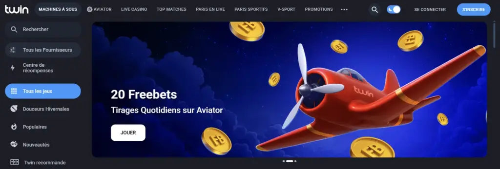 twin casino sans verefication